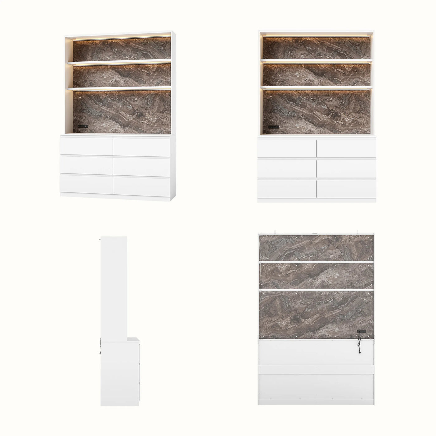 Pantry Cabinet with Built-In Power Outlet
