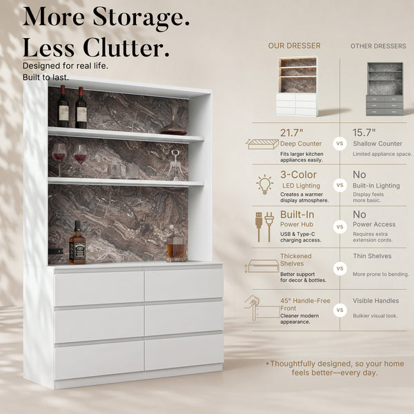 Pantry Cabinet with Built-In Power Outlet