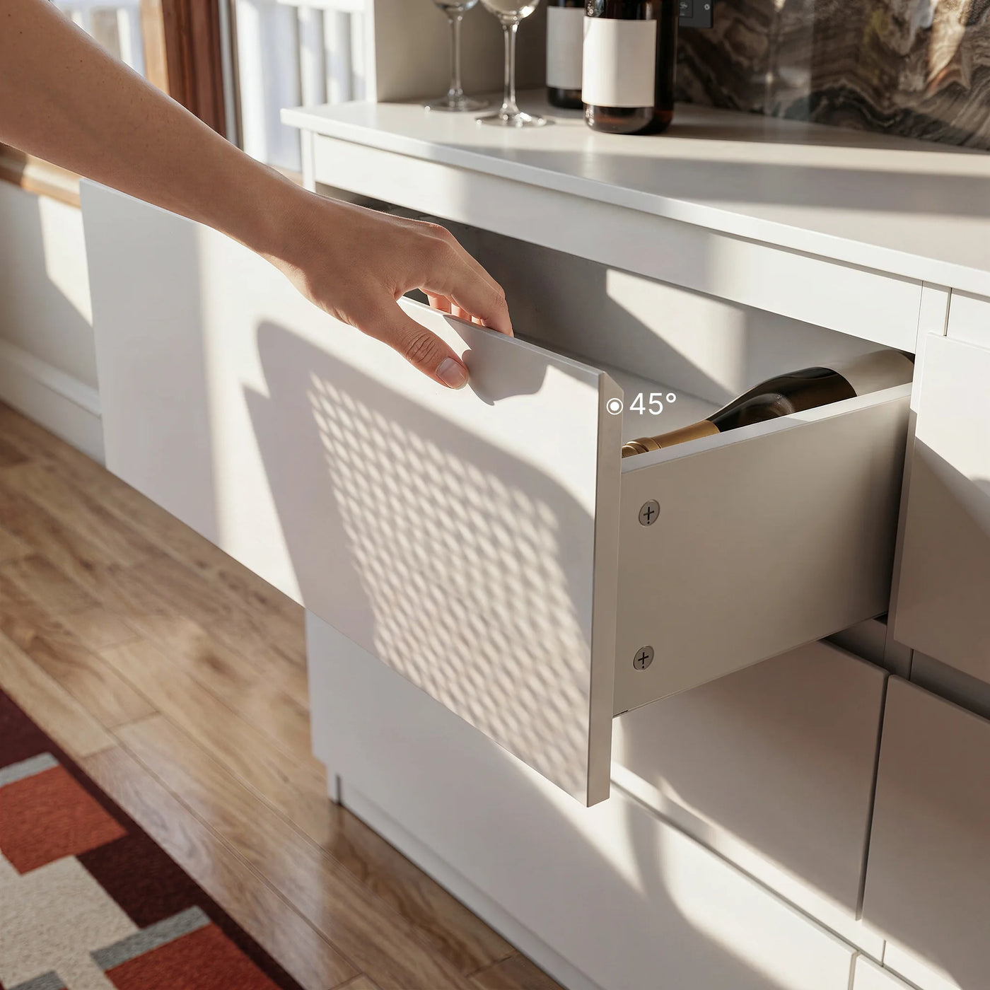 Pantry Cabinet with Built-In Power Outlet