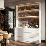 Pantry Cabinet with Built-In Power Outlet