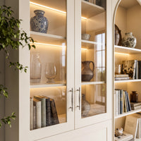 Grand Arched Modular Storage Display Wall Unit with Integrated Lighting