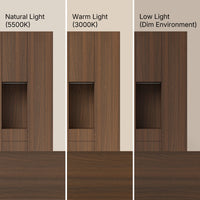 3-Door Display Storage Cabinet with Drawers-Brown