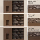 Modular Display Cabinet Set with Drawers-Brown