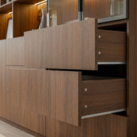 3-Piece Display Cabinet Storage Set-Brown