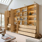 3-Piece Display Cabinet Storage Set-Natural