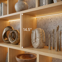 3-Piece Display Cabinet Storage Set-Natural