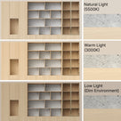 3-Piece Display Cabinet Storage Set-Natural