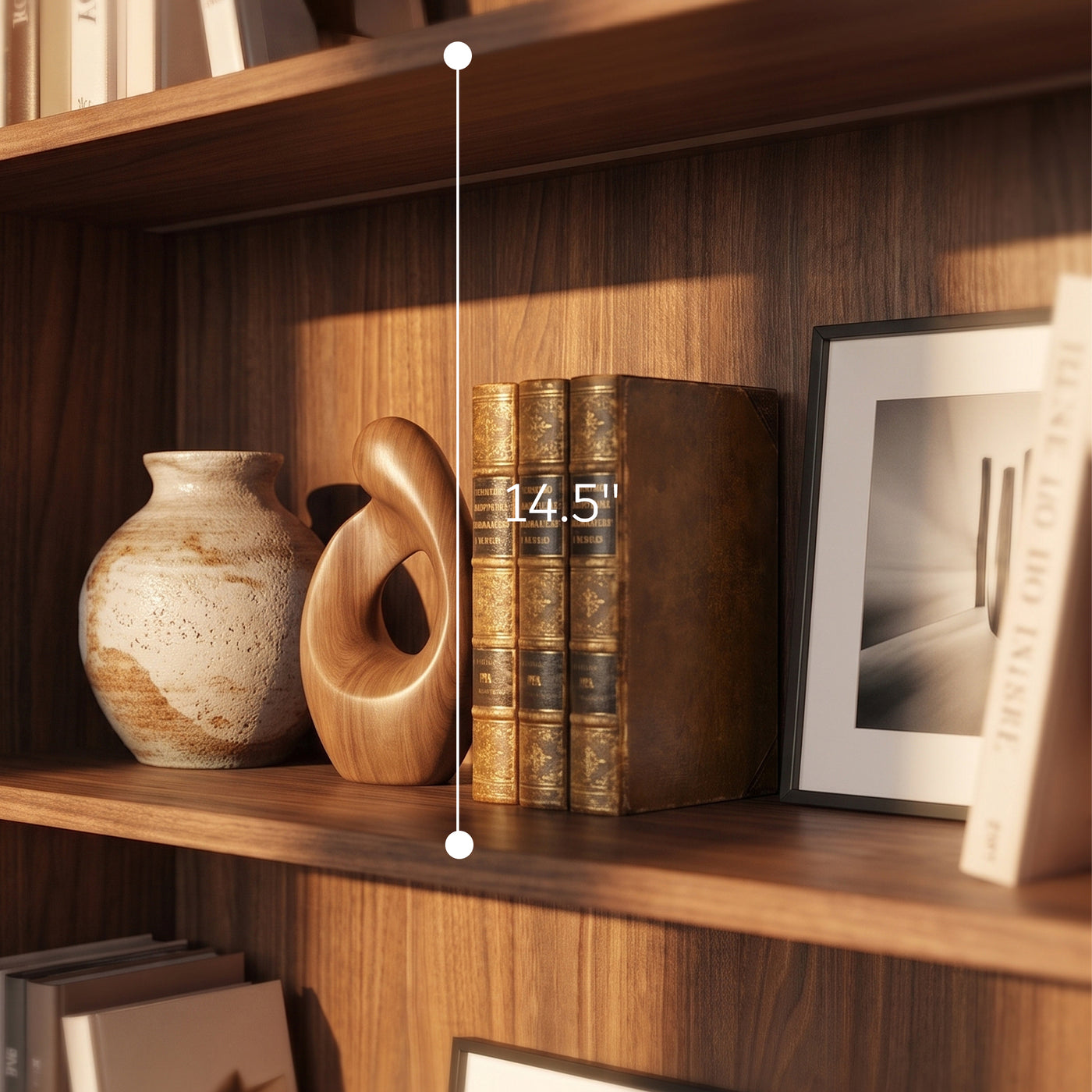 Modular Glass Display Cabinet Set-Brown