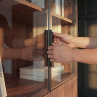 Modular Glass Display Cabinet Set-Brown