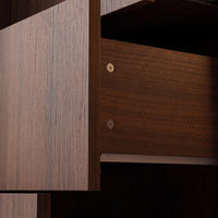 Modular Glass Display Cabinet Set-Brown