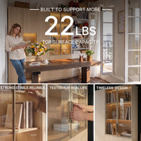 Modular Glass Display Cabinet Set-Natural