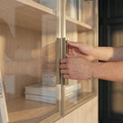 Modular Glass Display Cabinet Set-Natural