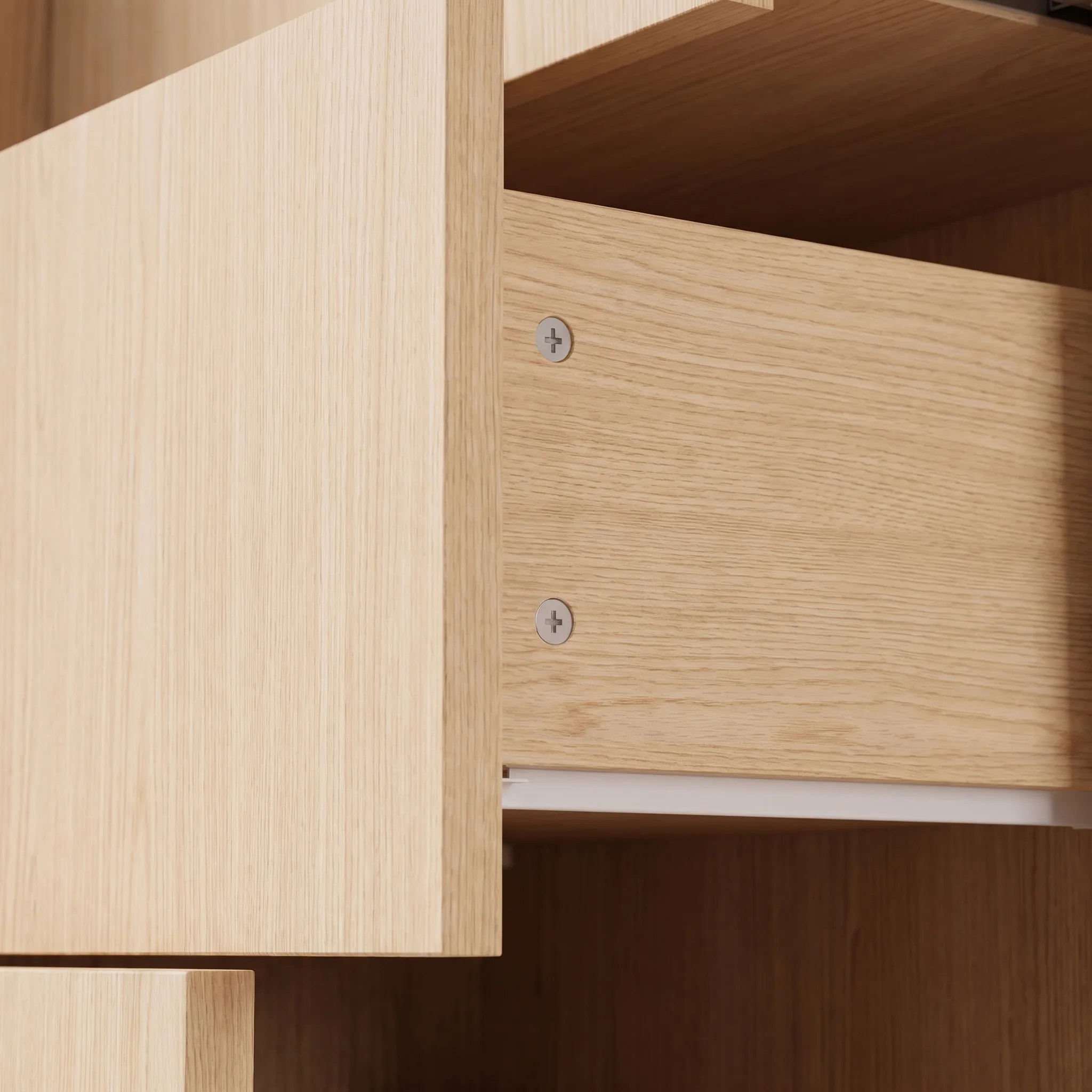 Modular Glass Display Cabinet Set-Natural