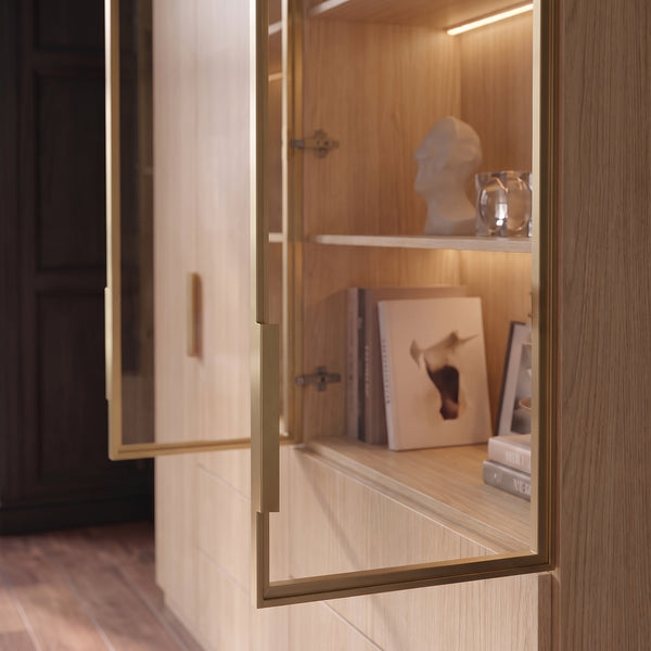 Modular Glass Display Cabinet Set-Natural