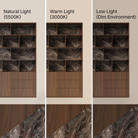 Storage Cabinet with Open Shelves and Drawers-Brown