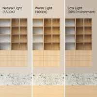 Bookcase Storage Cabinet Set with Drawers-Natural