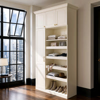 Vestia 4-Door Wardrobe Closet with Drawers