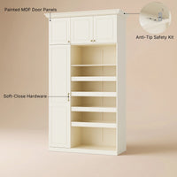 Vestia 4-Door Wardrobe Closet with Drawers