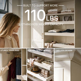 Vestia 4-Door Wardrobe Closet with Drawers