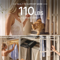 Vestia 4-Door Wardrobe Closet with Pants Rack
