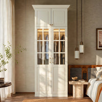 Vestia 4-Door Wardrobe Closet with Pants Rack