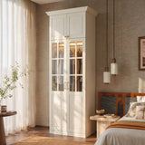 Vestia 4-Door Wardrobe Closet with Pants Rack