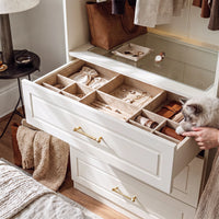 Vestia 2-Door Wardrobe Closet with 3 Drawers