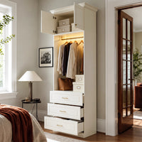 Vestia 2-Door Wardrobe Closet with 3 Drawers