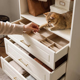 Vestia 2-Door Wardrobe Closet with 3 Drawers