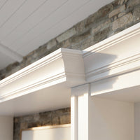 Traditional Entertainment Center with Open Shelves-White