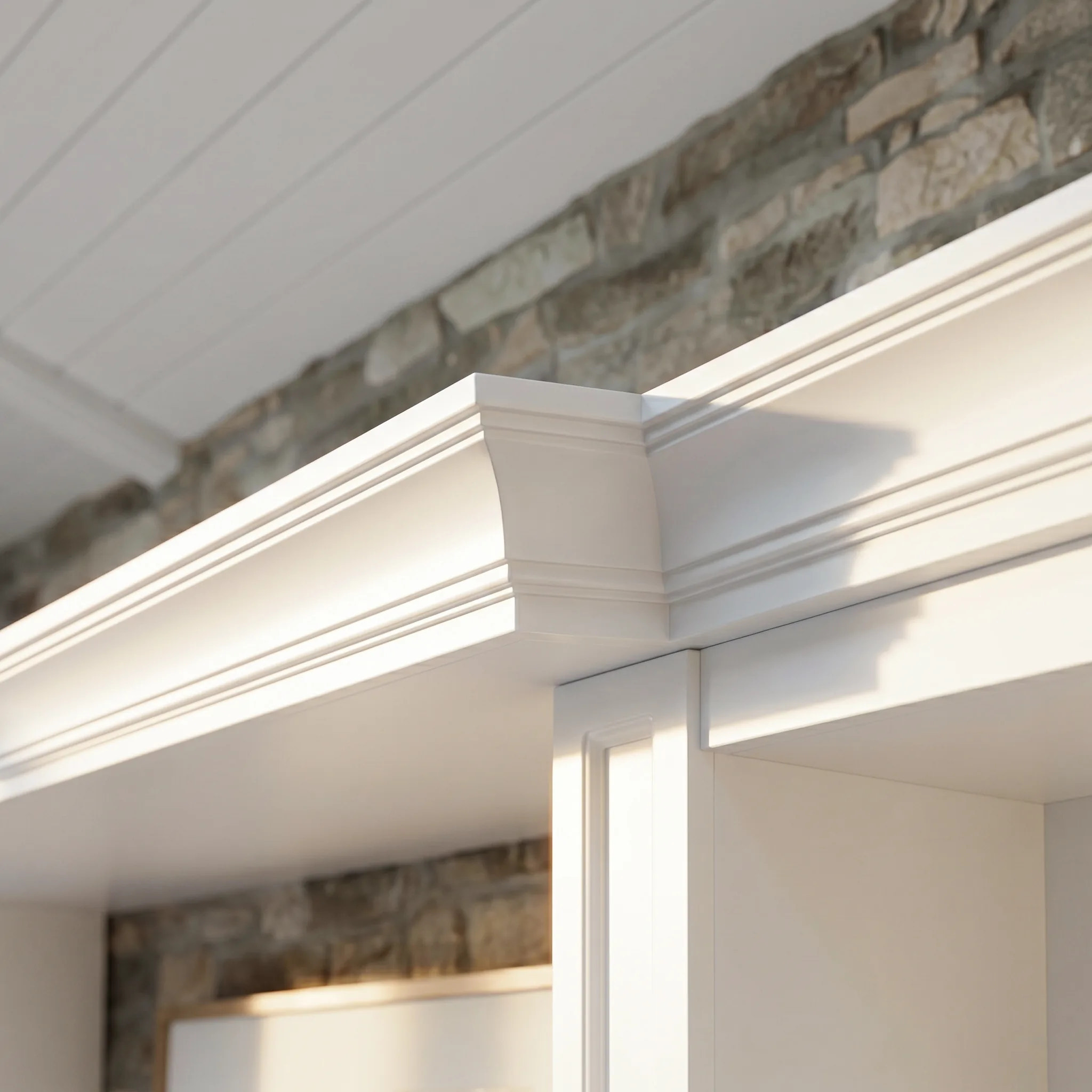 Traditional Entertainment Center with Open Shelves-White