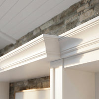 Traditional Entertainment Center with Open Shelves-White