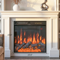 Traditional Entertainment Center with Built-In Electric Fireplace and Bookshelves-White
