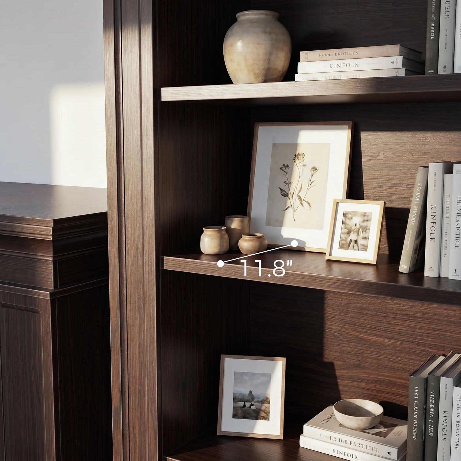 Spacious Display Shelves