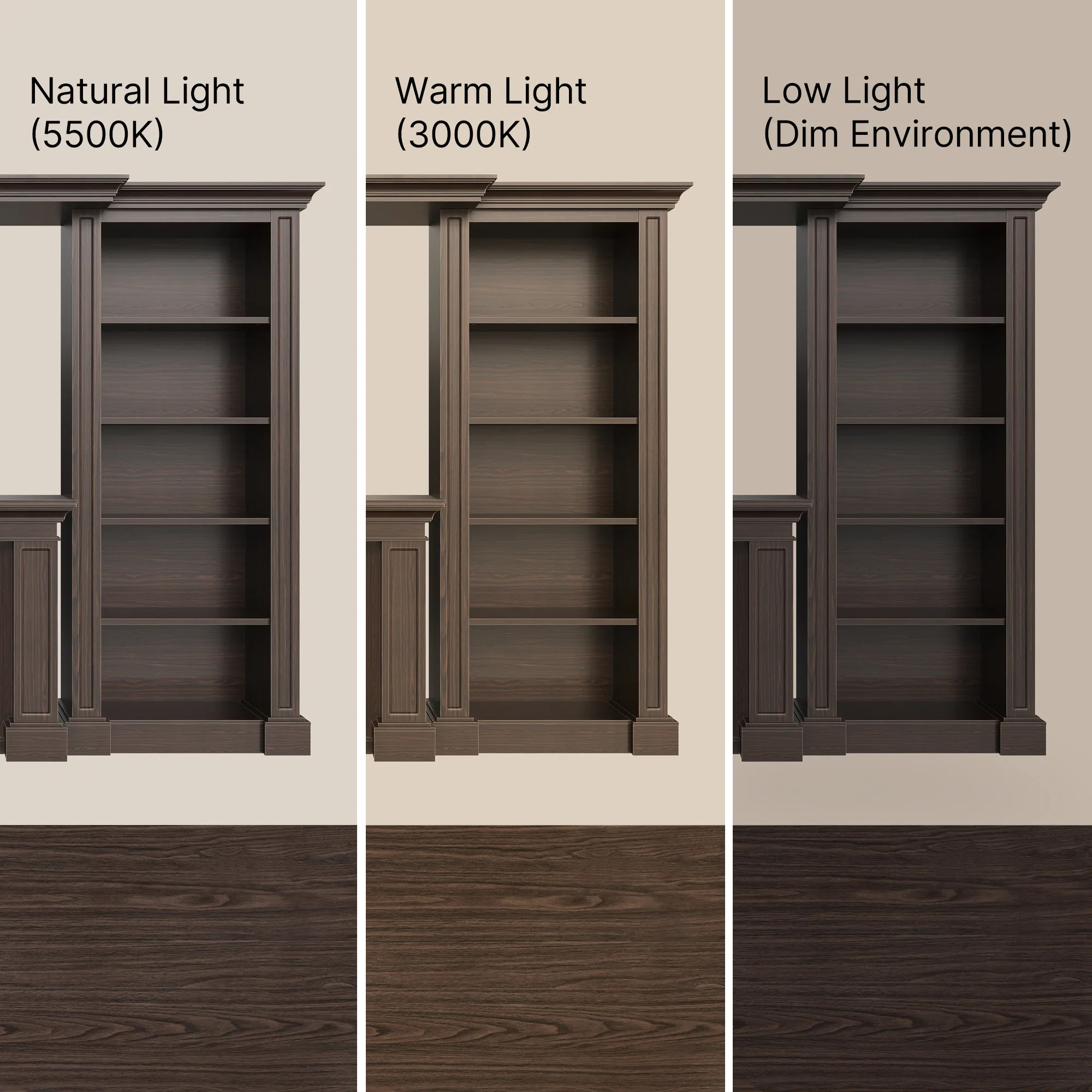 Traditional Entertainment Center with Open Shelves-Brown