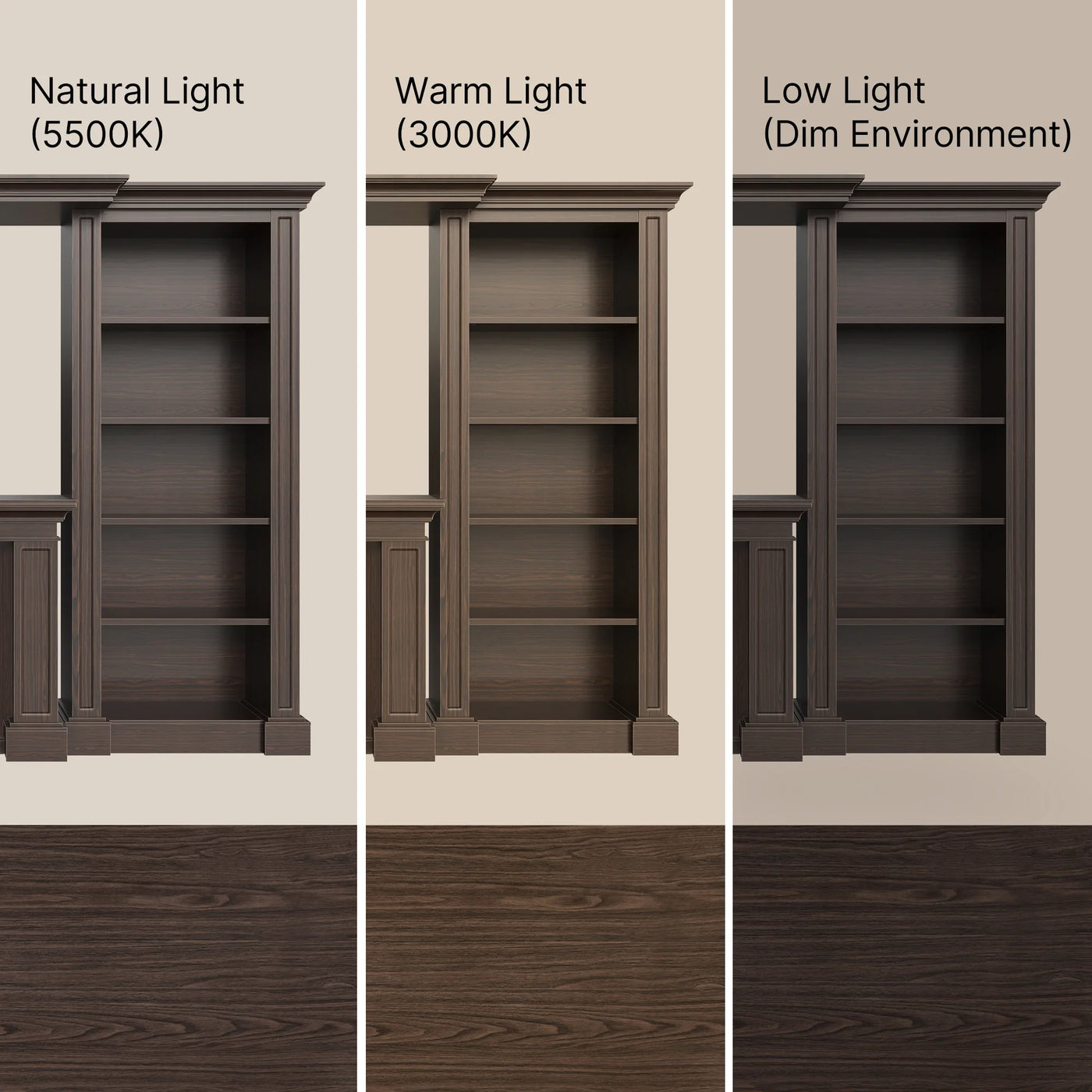 Traditional Entertainment Center with Open Shelves-Brown