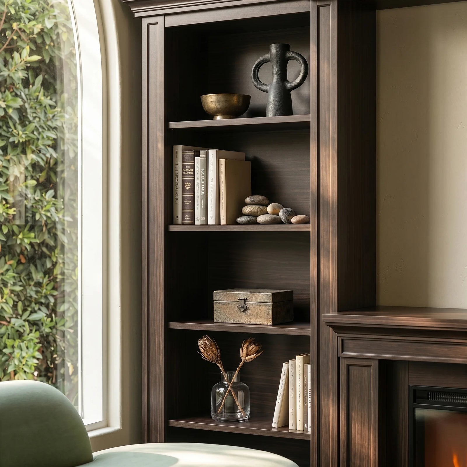 Grand Symmetrical Bookcase Storage