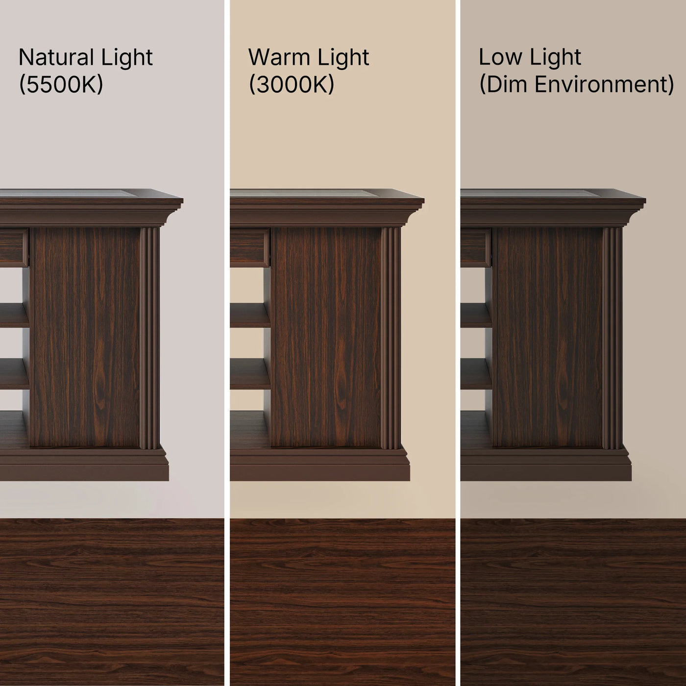 Jewelry Island with Drawers and Storage-Brown