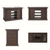 Jewelry Island with Drawers and Storage-Brown