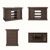 Jewelry Island with Drawers and Storage-Brown