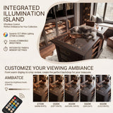 Jewelry Island with Drawers and Storage-Brown
