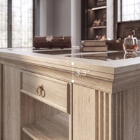 Jewelry Island with Drawers and Storage-Natural