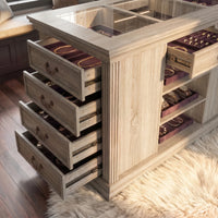 Jewelry Island with Drawers and Storage-Natural