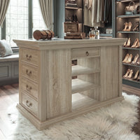Jewelry Island with Drawers and Storage-Natural