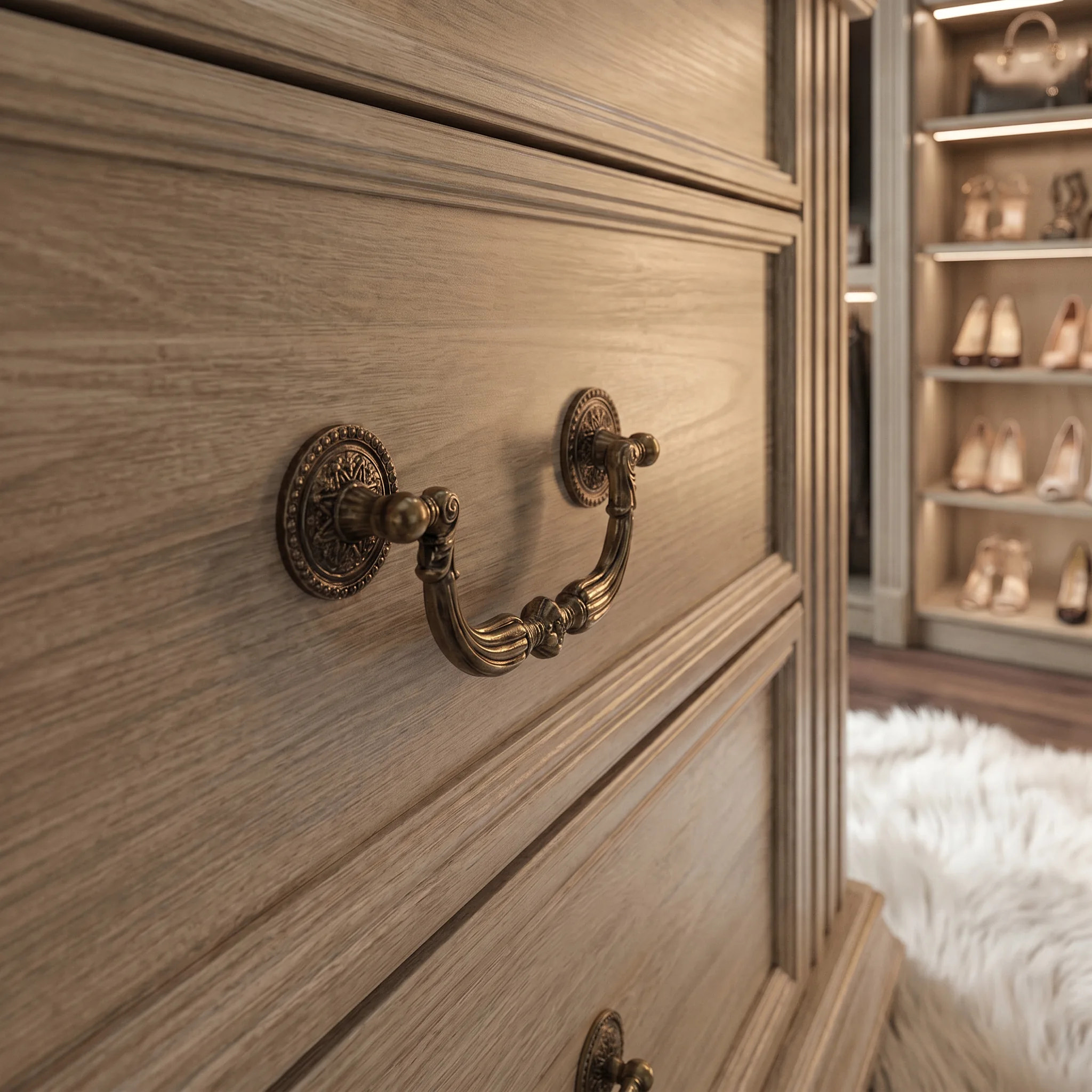 Jewelry Island with Drawers and Storage - Natural Oak