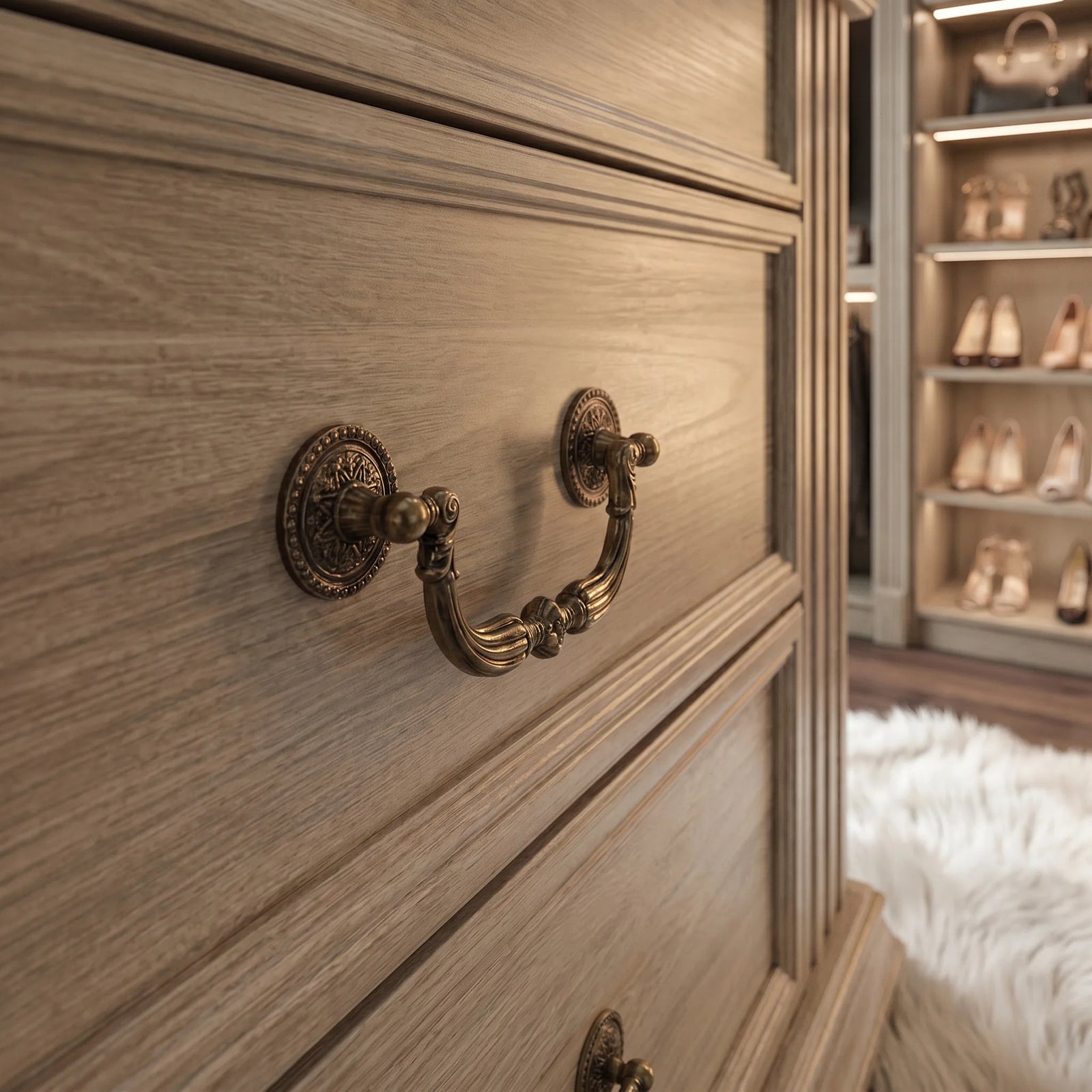 Vintage Brass Pulls, Refined Details