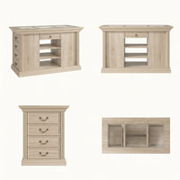 Jewelry Island with Drawers and Storage-Natural