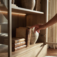 Curved Glass Display Cabinet with LED Light