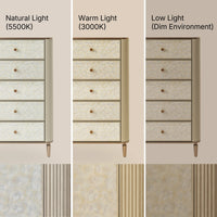 Nacre 5-Drawer Chest with Marble-Style Top
