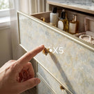 Nacre 5-Drawer Chest with Marble-Style Top